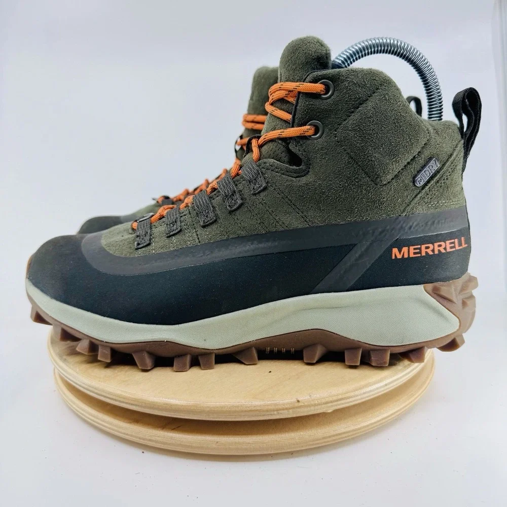 Merrell Thermo Snowdrift Mid Shell boots Mens 8 Green Waterproof snow winter NEW